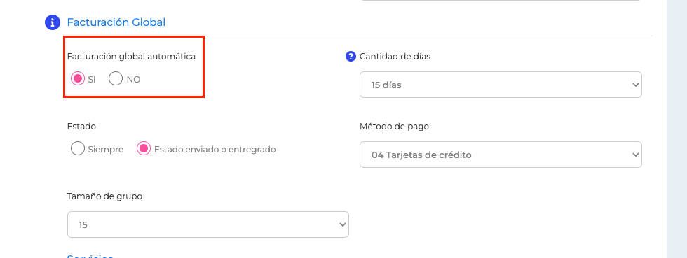 Facturación Global