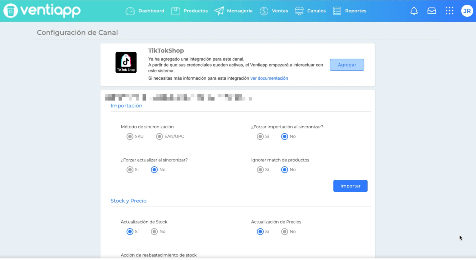 Configuración de TikTok Shop