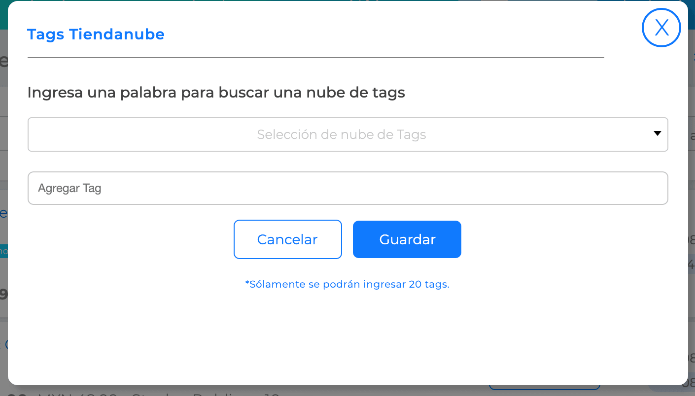 Asignación de Tags en Tiendanube