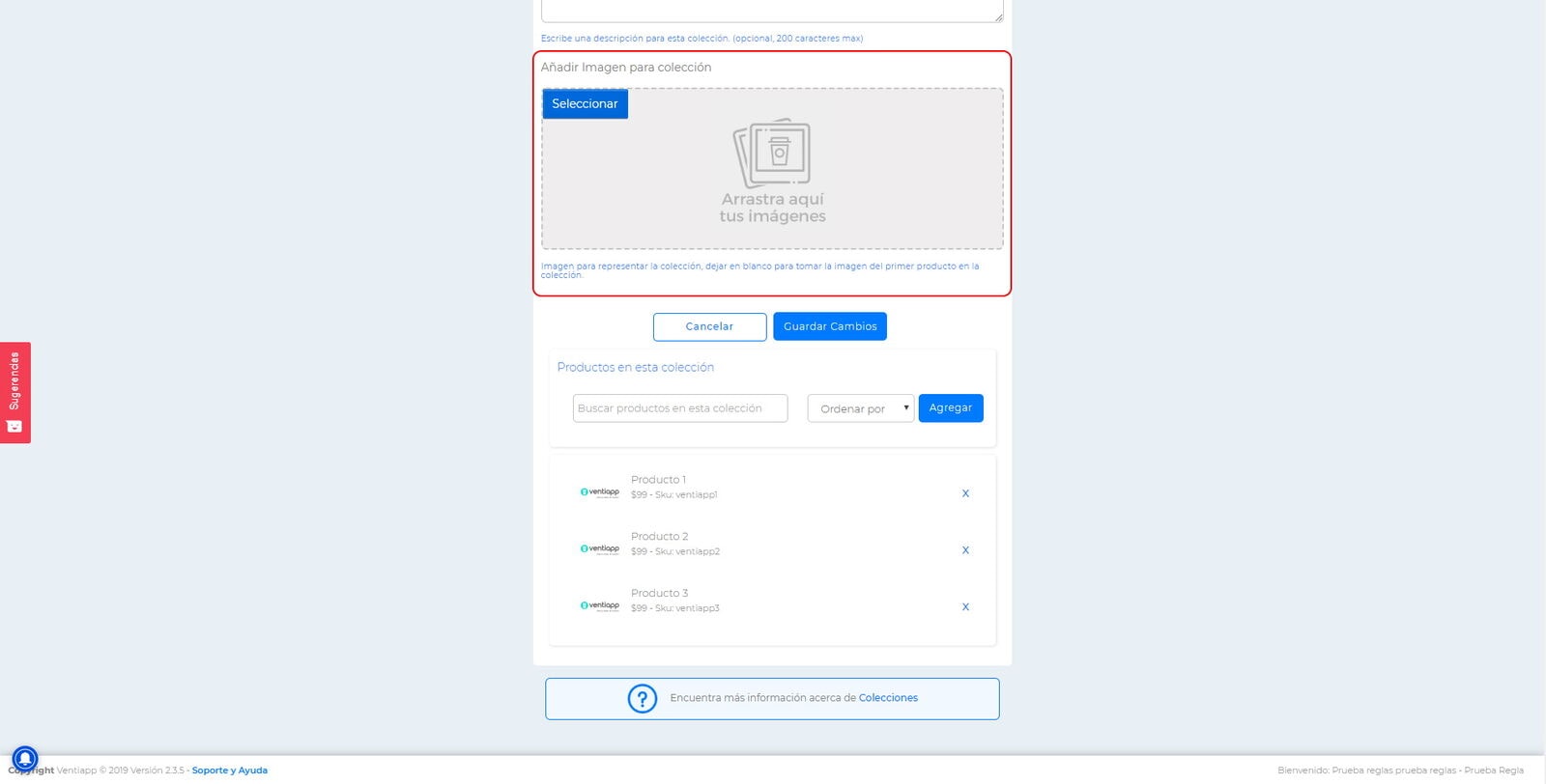 Control para agregar una imagen a la colección