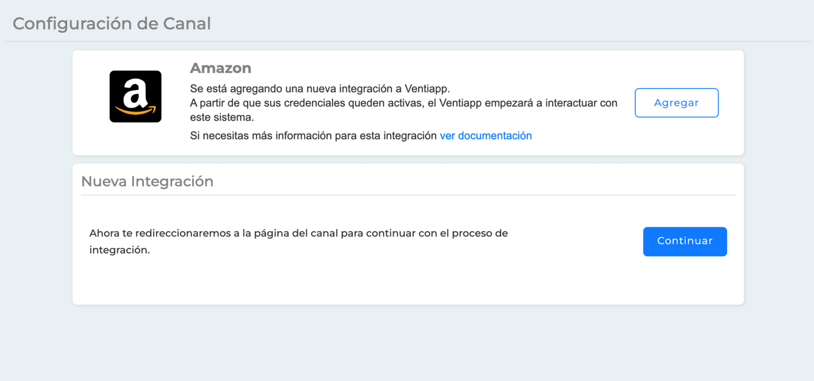 Configuración de Canal