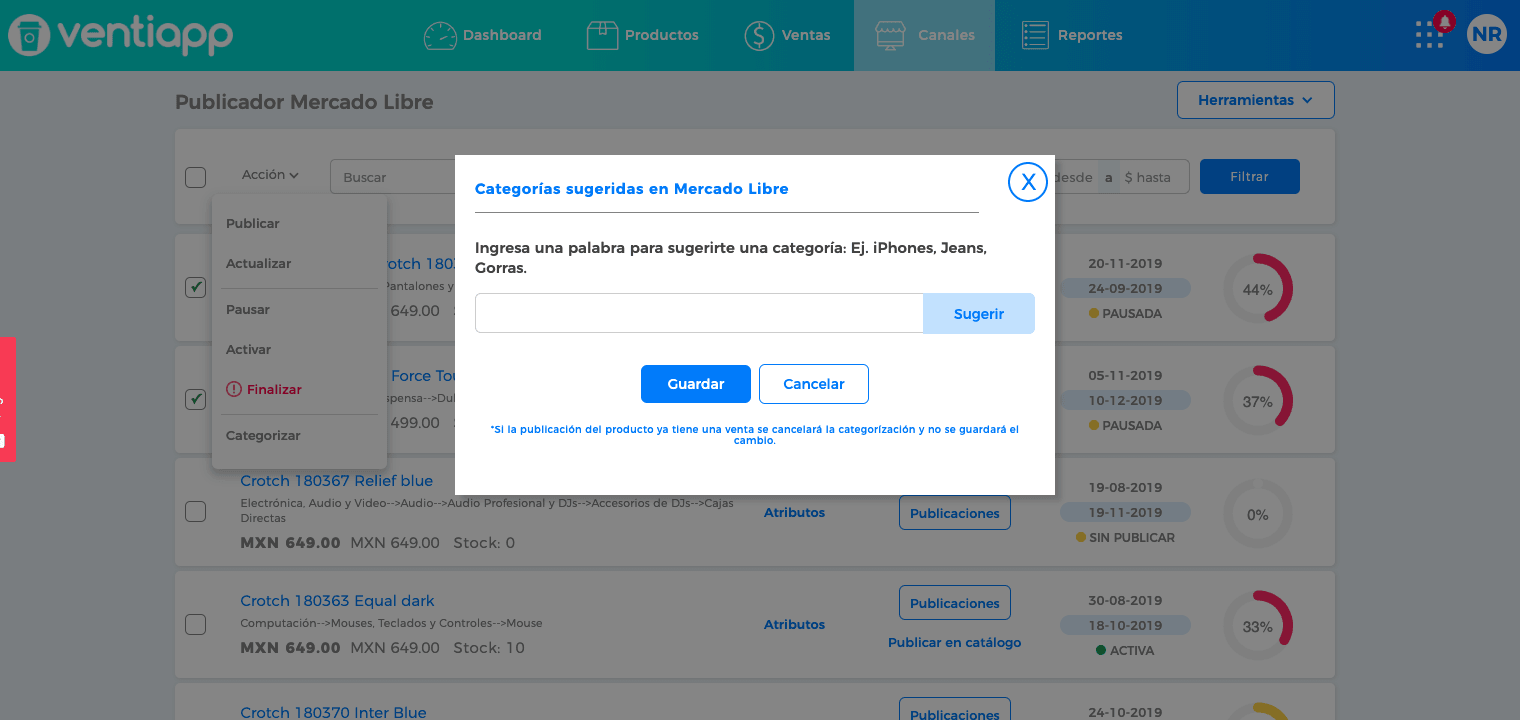 Categorizador manual