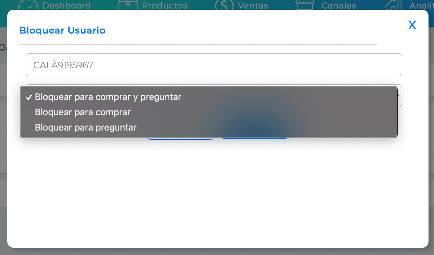 Bloquear usuario