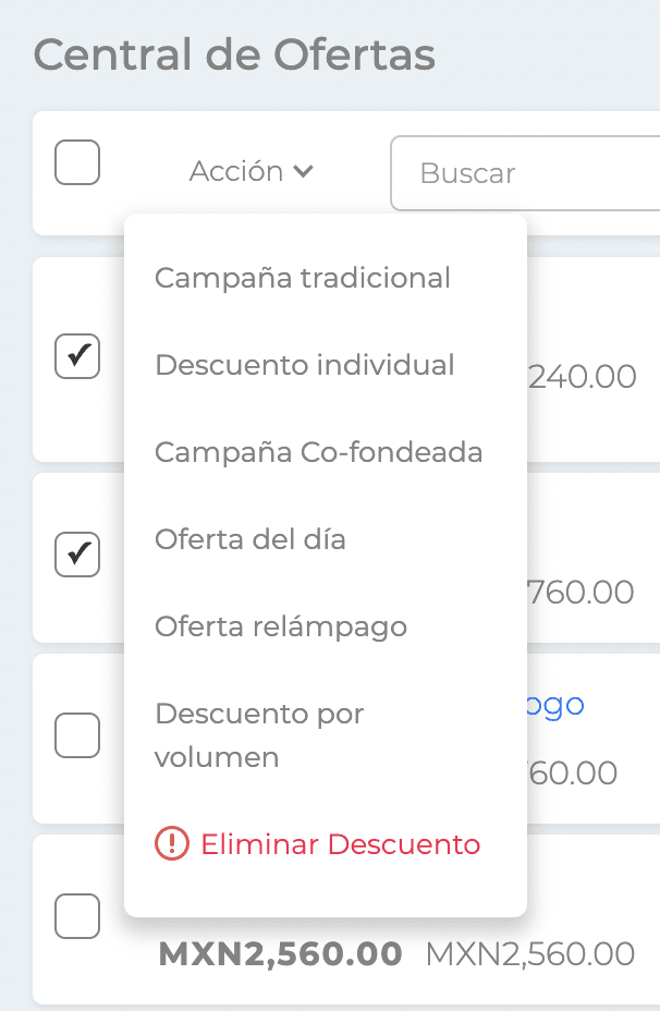 Tipos de descuento