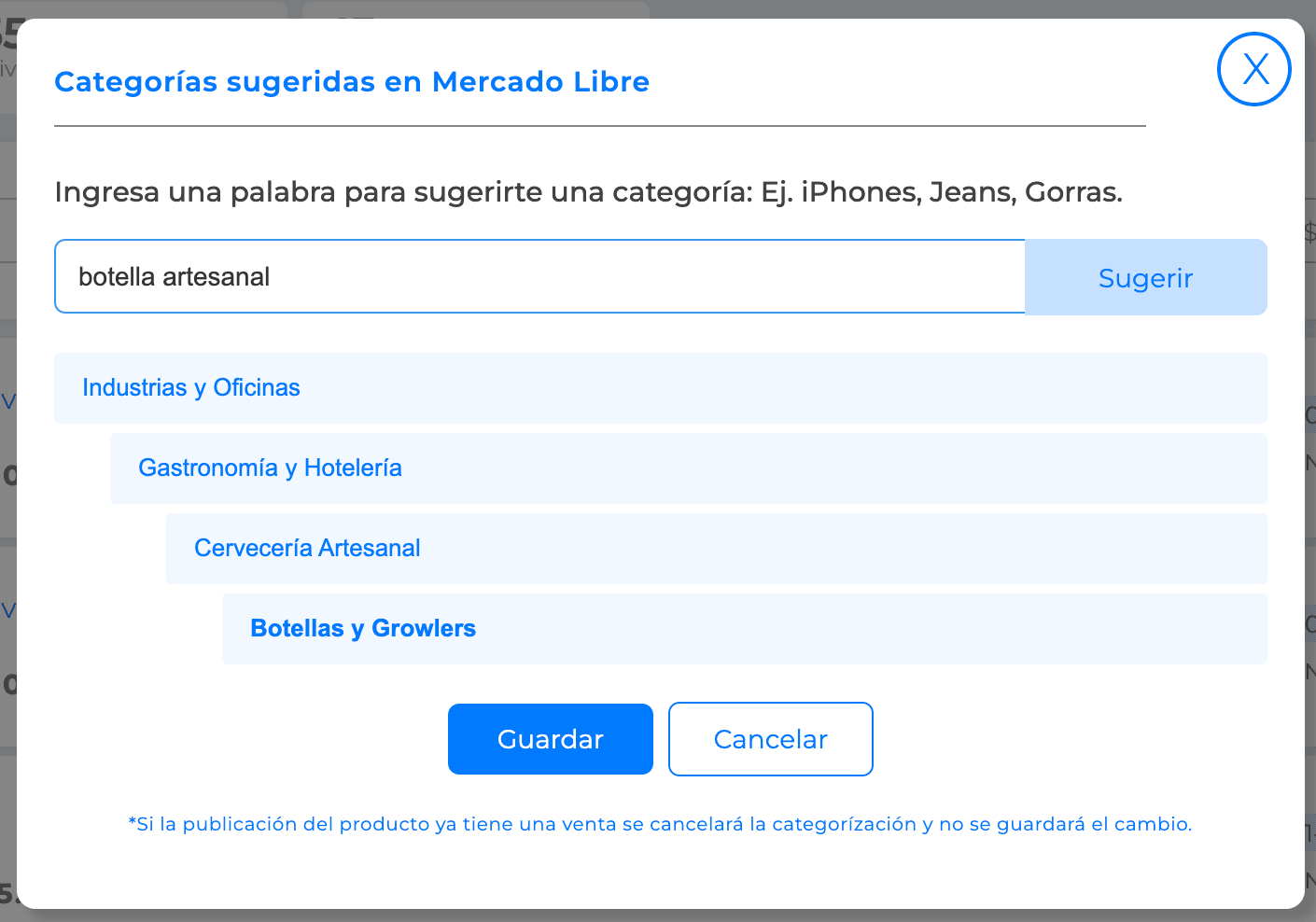 Categorización (rama de categorías)
