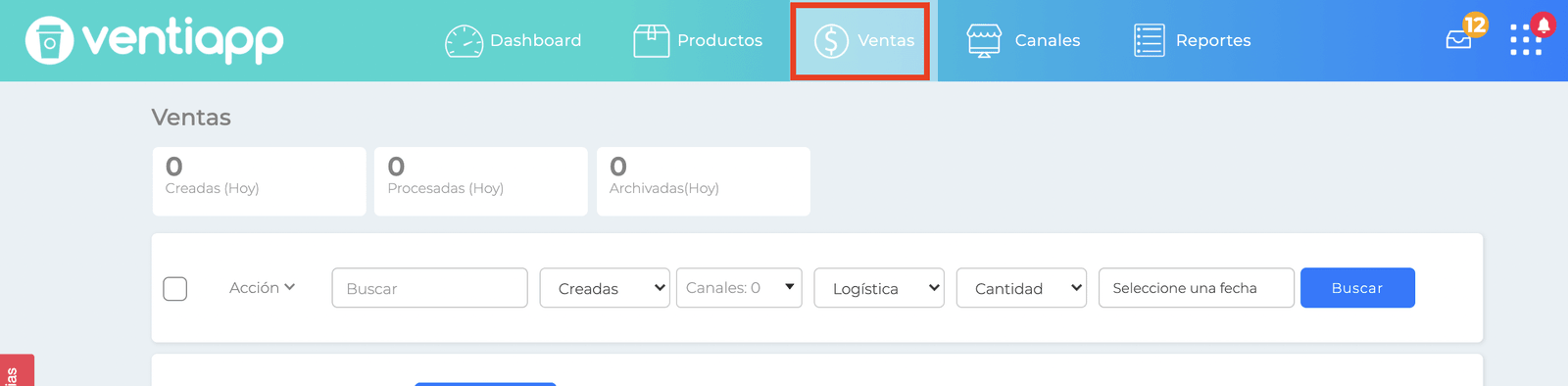 Sección Ventas