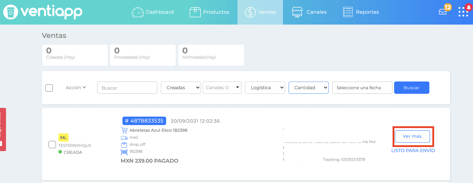 Listado de Ventas