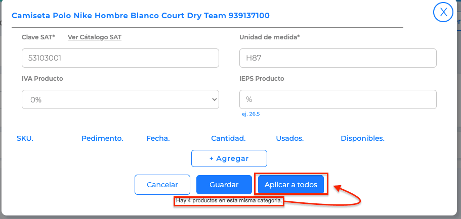 Agregar Claves SAT