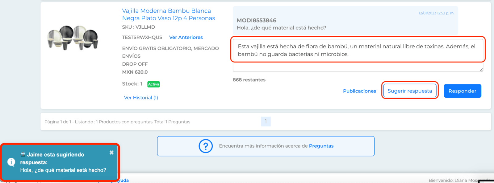 Jaime automatizador de respuestas
