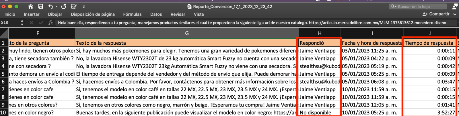 Reporte Conversión