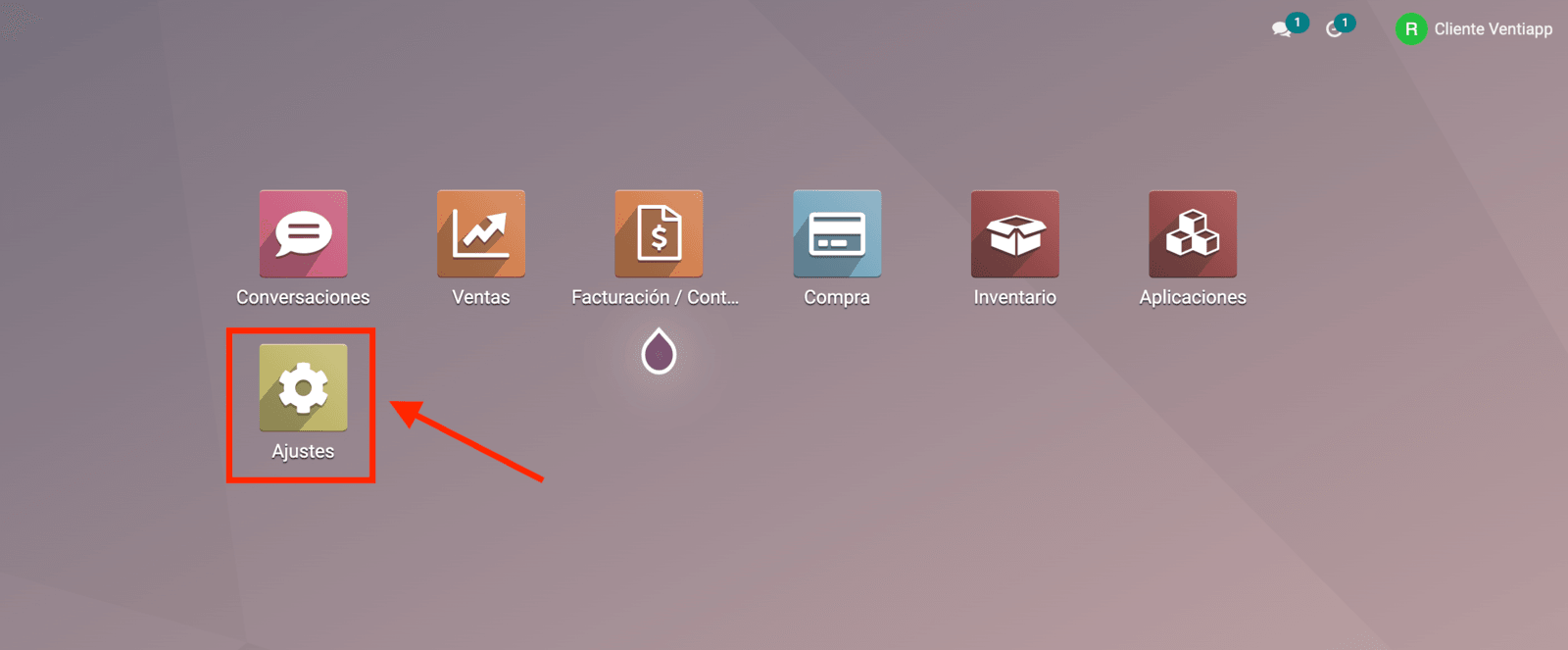 Interfaz de Odoo