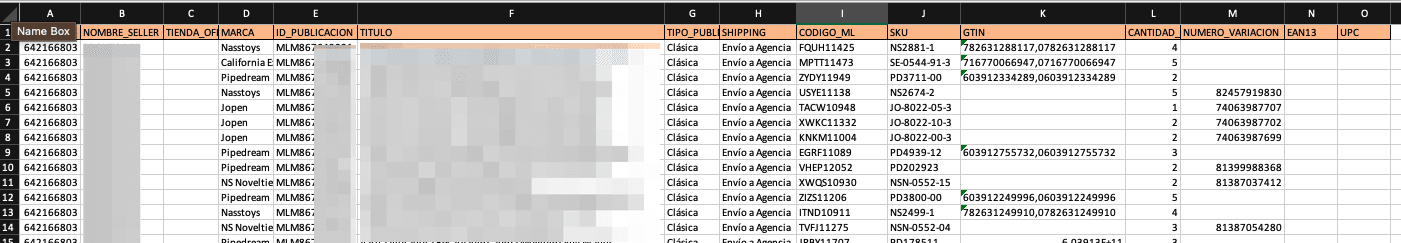 Ejemplo del archivo