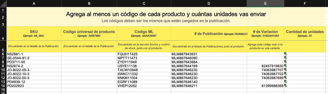 Ejemplo de como trasladar las columnas