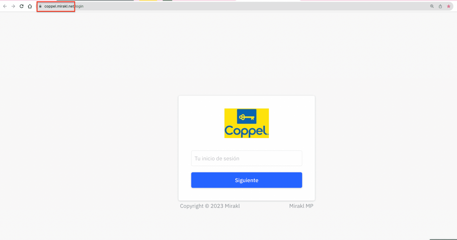 Dominio de la tienda