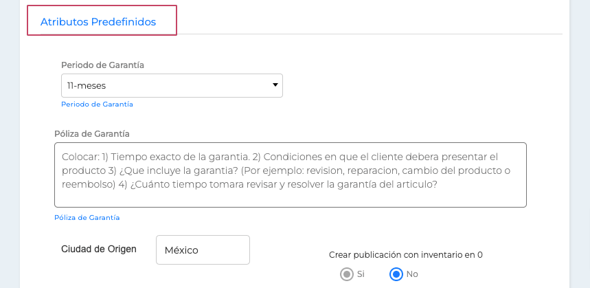 Atributos Predefinidos