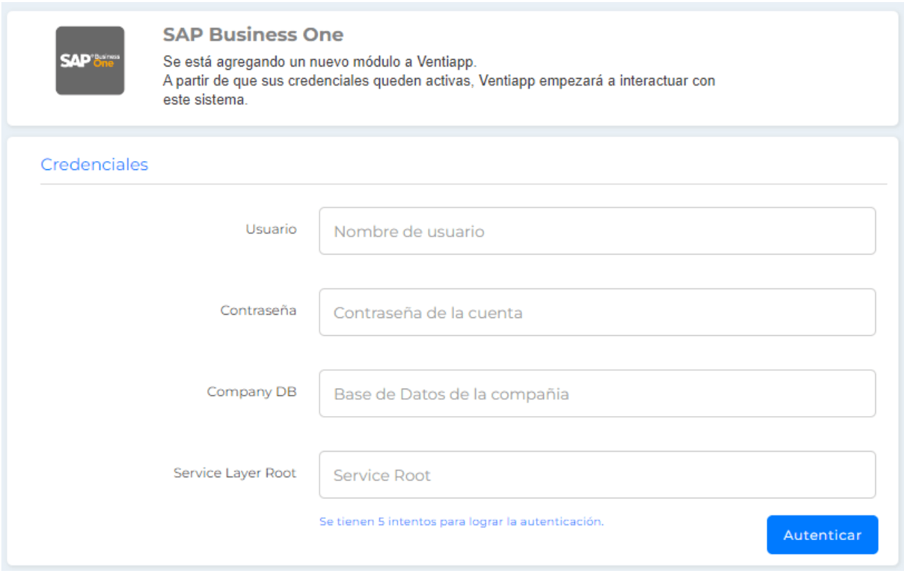 Configuración SAP Business One