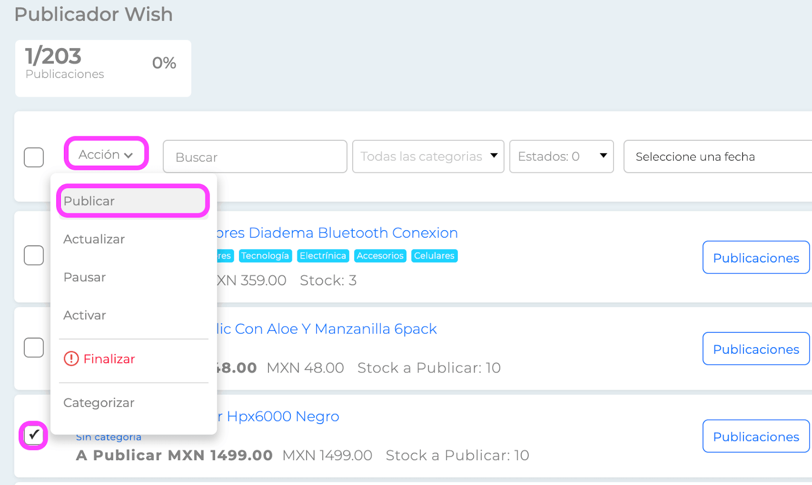 Publicador Wis