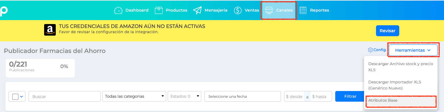 Herramienta de atributos base