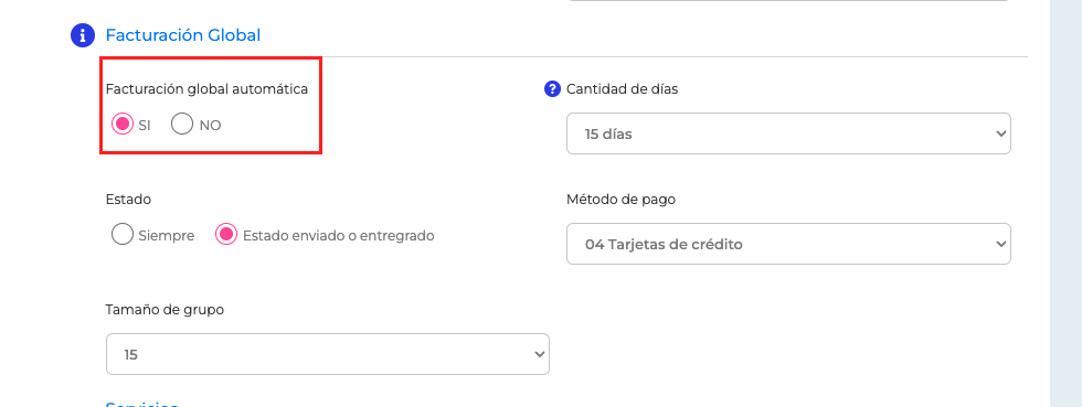 Facturación Global