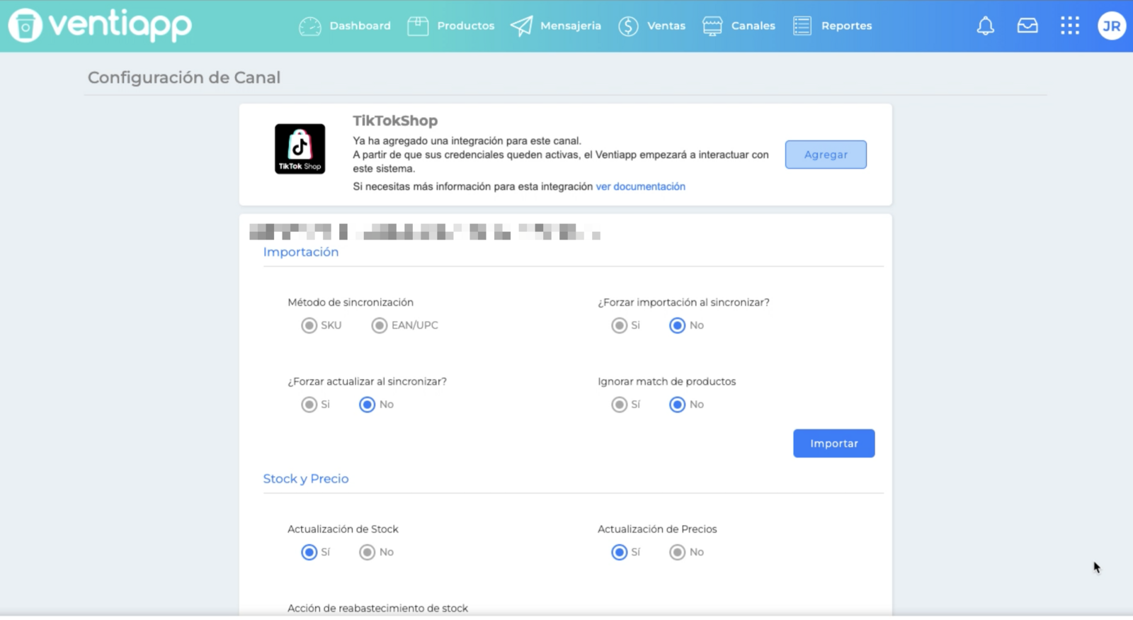 Configuración de TikTok Shop