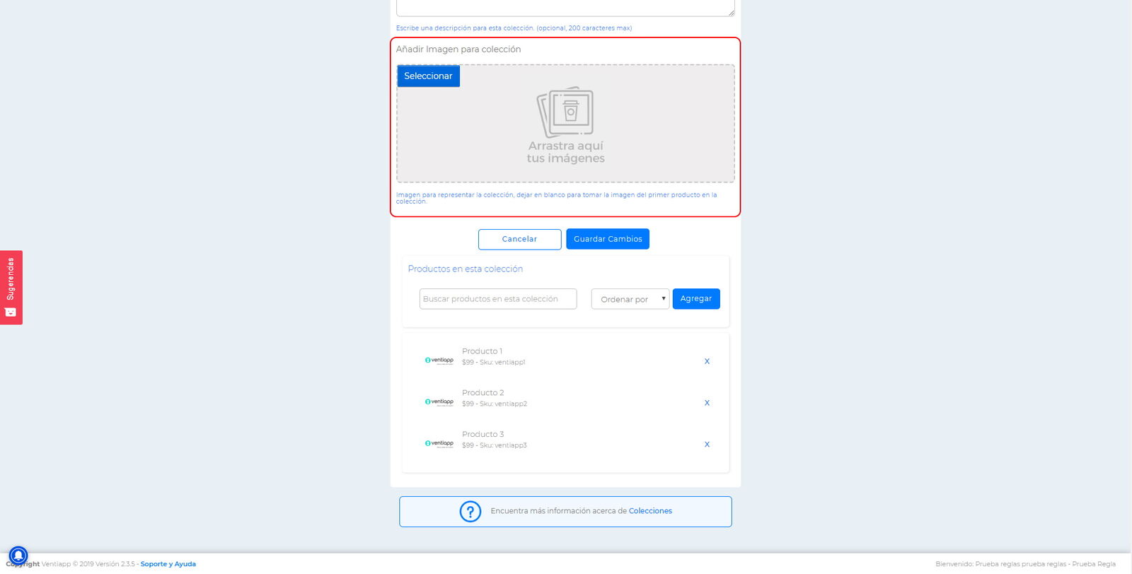 Control para agregar una imagen a la colección