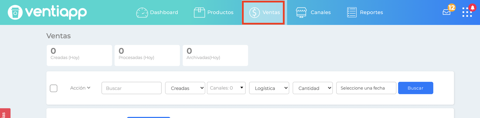 Sección Ventas