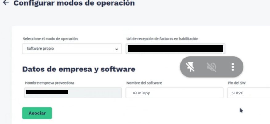 Configurar modos de operación