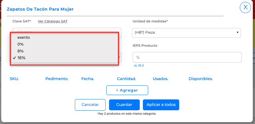IVA Producto