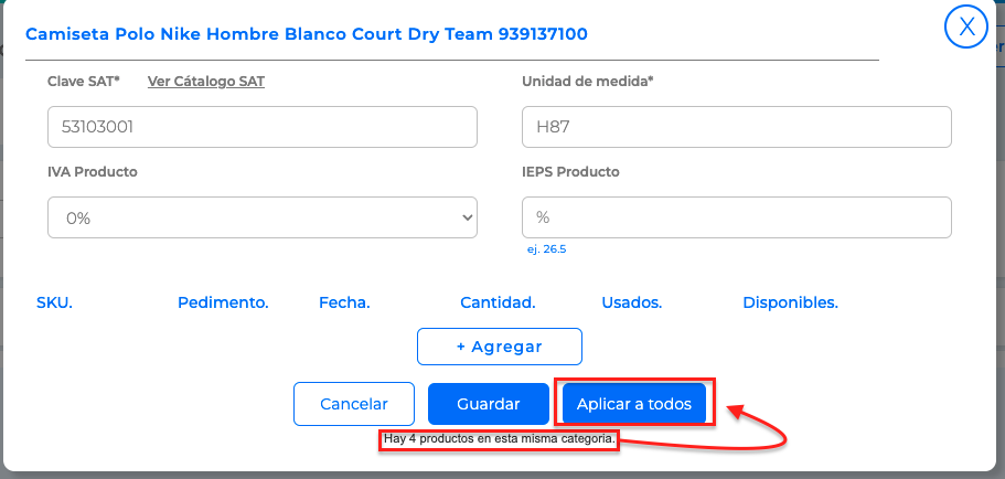 Agregar Claves SAT