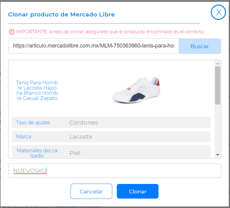 Clonar Producto