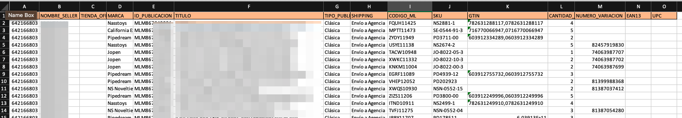 Ejemplo del archivo